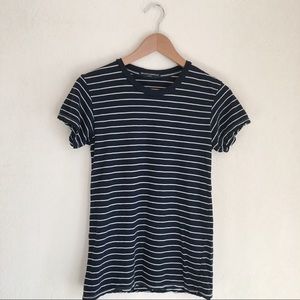 Navy & white striped tee